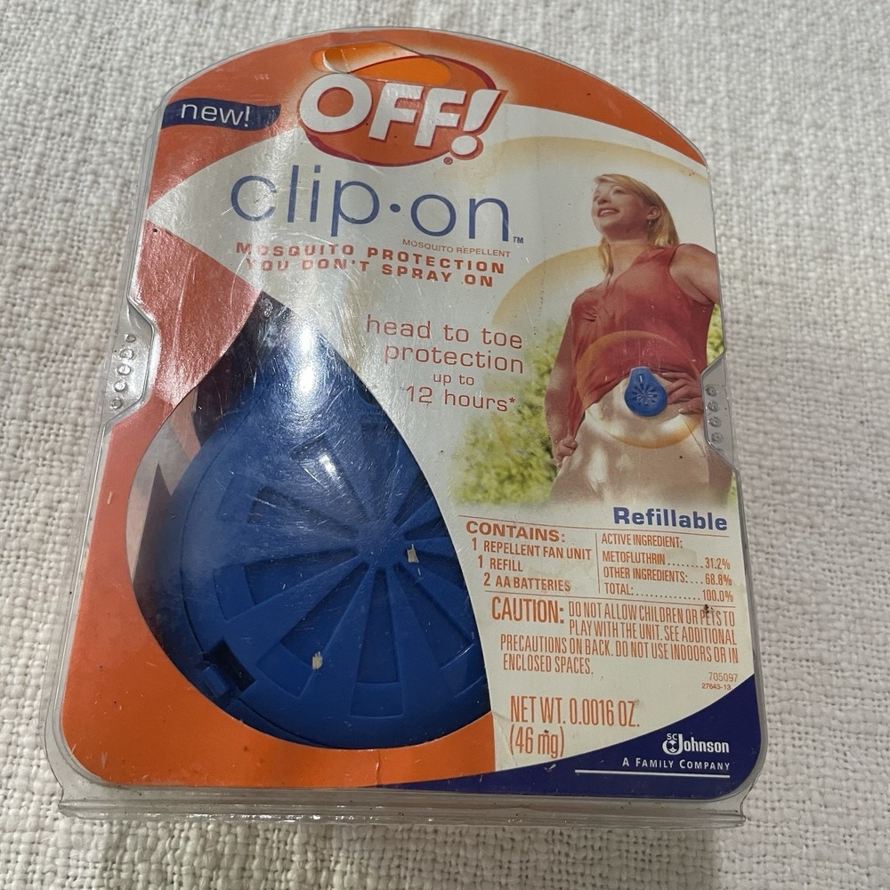 OFF! Clip-On Mosquito Repellent Refills 1 Pack w/2 Refills New Sealed 12‎ hrs